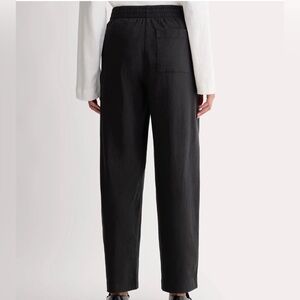 Everlane Women’s Off-Duty Barrel Pants – Black, Size M, High-Rise Organic Cotton